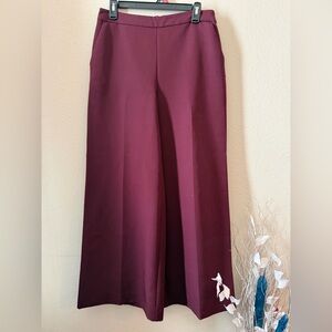 Worthington Rich Maroon Wide-Leg Pants